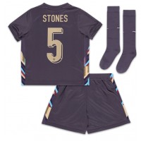 England John Stones #5 Auswärts Trikotsatz Kinder EM 2024 Kurzarm (+ Kurze Hosen)